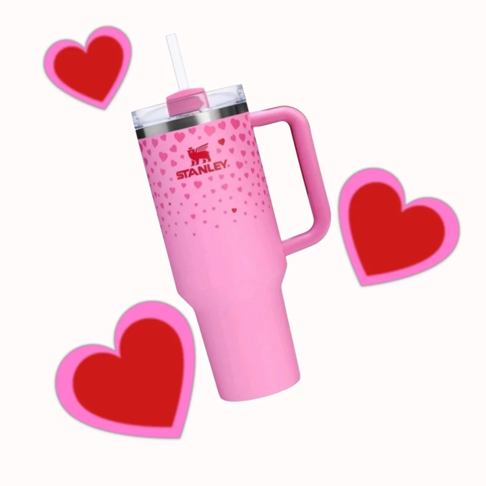 NWT 🎀 Heart Valentine Day Pink & Red Stanley 💕 NWT - Picture 9 of 10